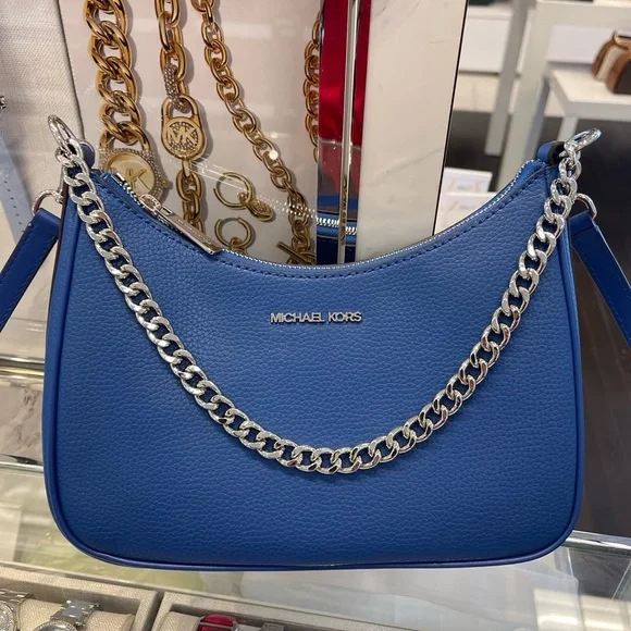 MICHAEL KORS Jet Set Lg Pebbled Convertible Crossbody Shoulder Pouchette XBODY - Picture 16 of 16